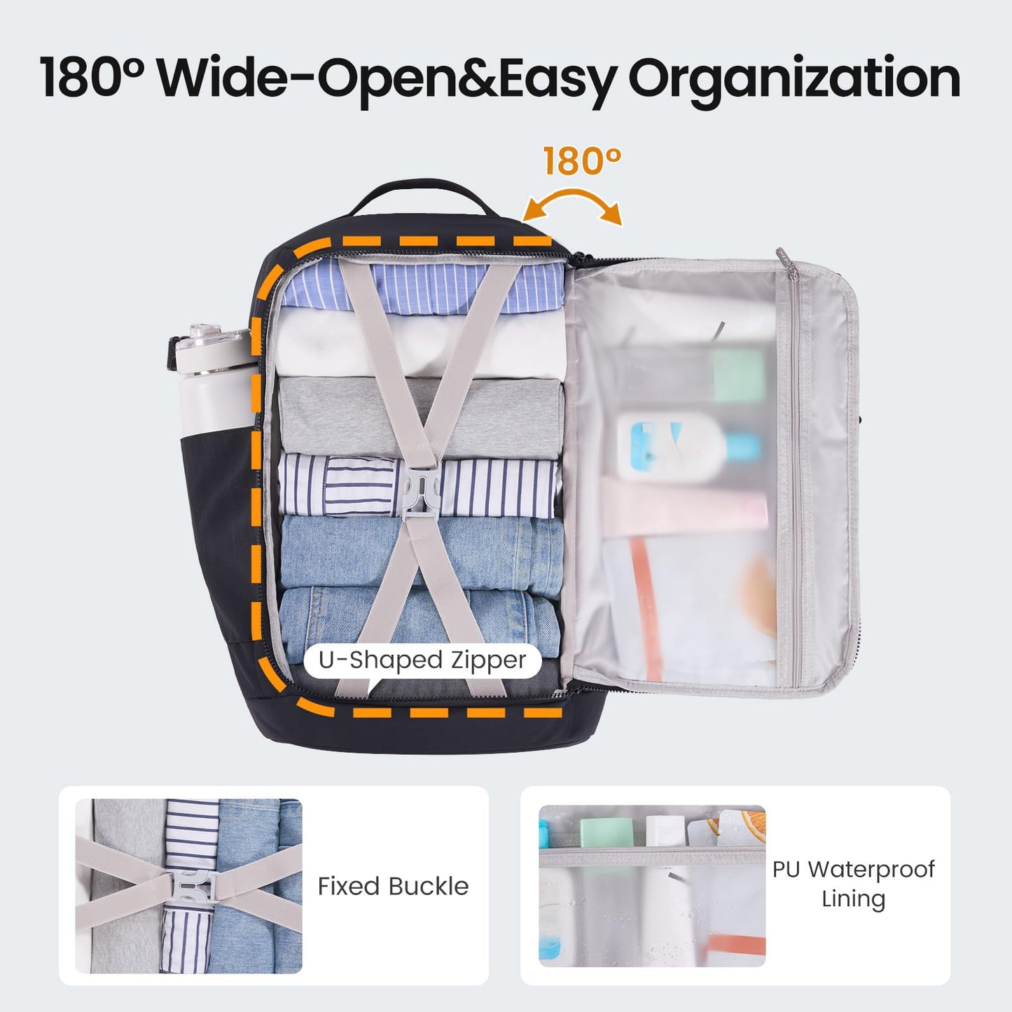 LOVEVOOK Travel Backpack for Women Men, Airline Approved Carry On Luggage