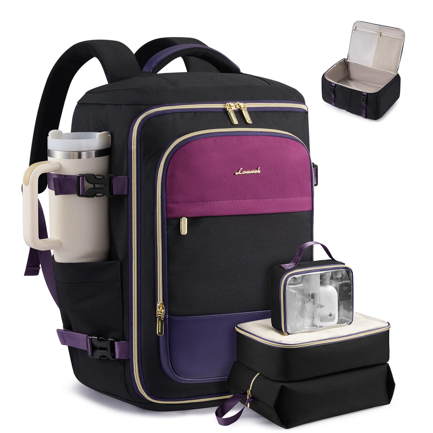 LOVEVOOK Travel Backpack Carry on Flight Approved for Women/Men