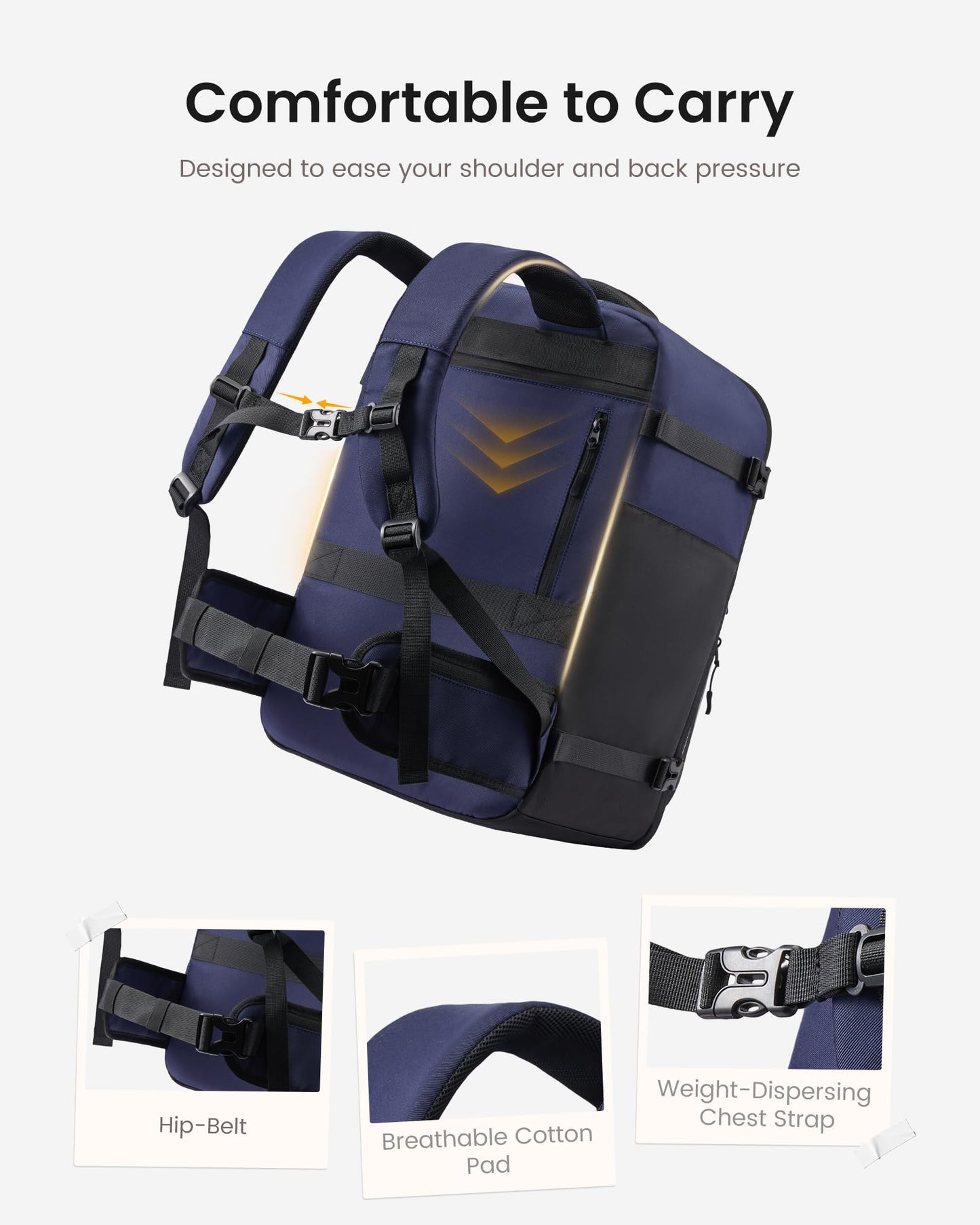 LOVEVOOK 40L Travel Backpack for Women Men, Carry on Backpack for Travel
