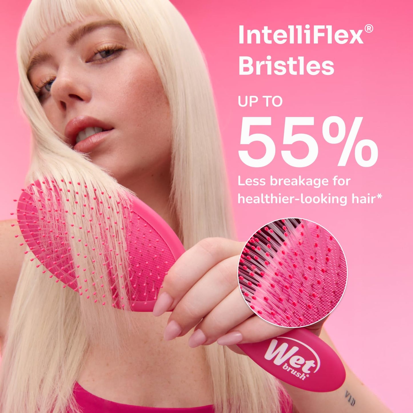 Wet Brush Original Detangler Hair Brush, Black Frost, For All Hair Textures