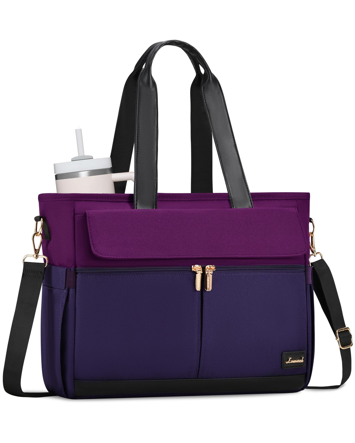 LOVEVOOK Lunch Tote Bag for Women, Work Laptop Bag with Lunch Compartment