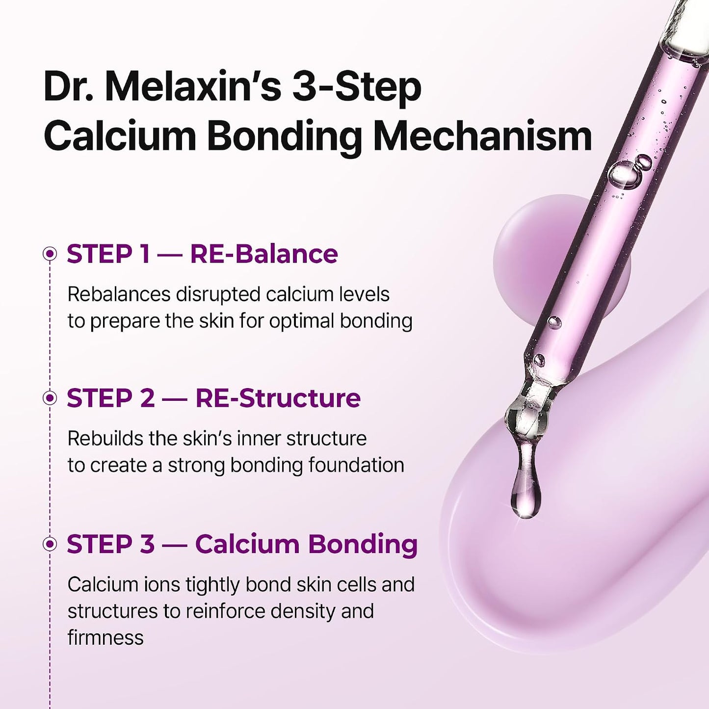 Dr.Melaxin Calcium Bonding Serum with REBORNIC 10,000ppm, Firming & Volumizing Serum for Sagging Skin, Calcium Complex & Collagen for Elasticity & Skin Density, 1.69 fl.oz