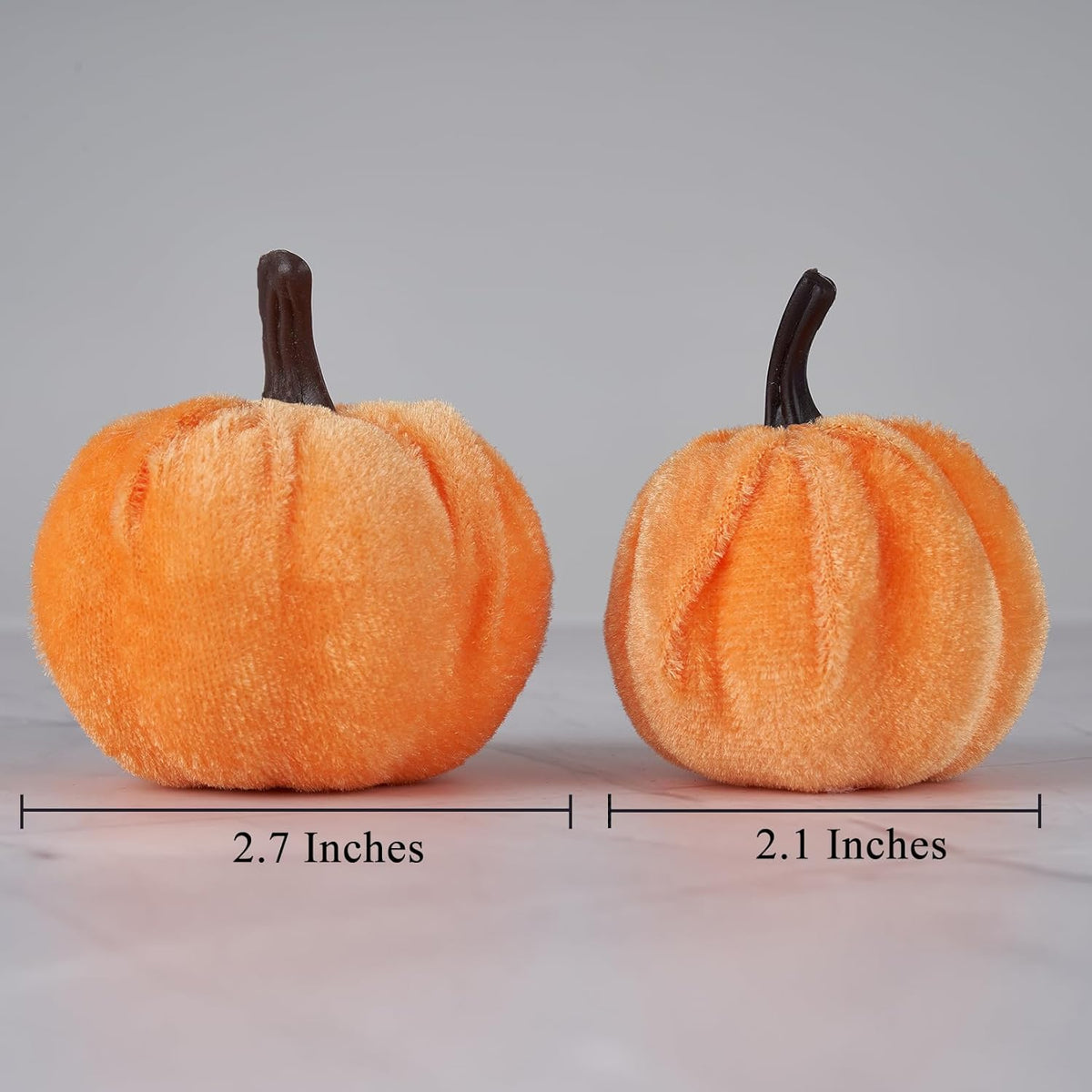 Diahom Pumpkin Decor 12pcs Artificial Velvet Fall Thanksgiving Decoration