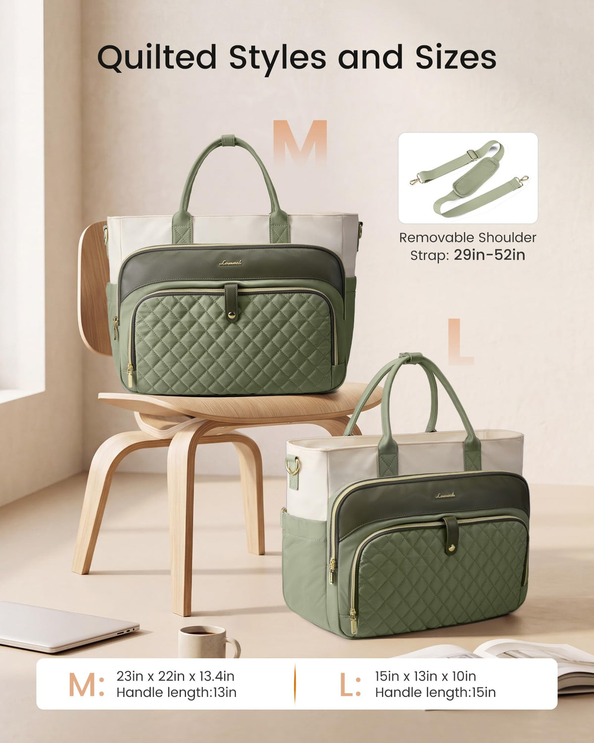 LOVEVOOK Laptop Bag for Women, Work Tote Computer Bag for Teacher Nurse