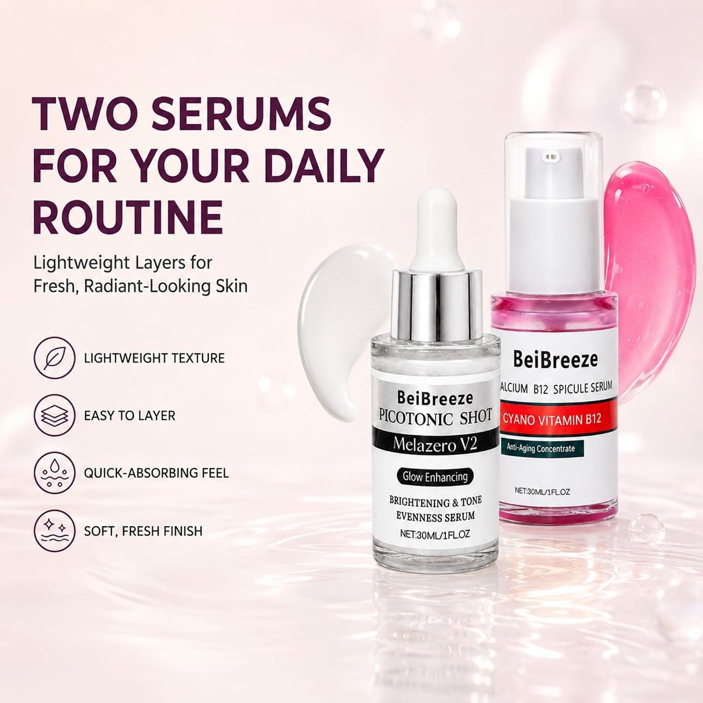 6-Piece Daily Skincare Set, Facial Care Kit with 2 Serums, Face Cream, Eye Cream, Under Eye Patches & Multi Balm Stick, Hydrating Moisturizing Routine