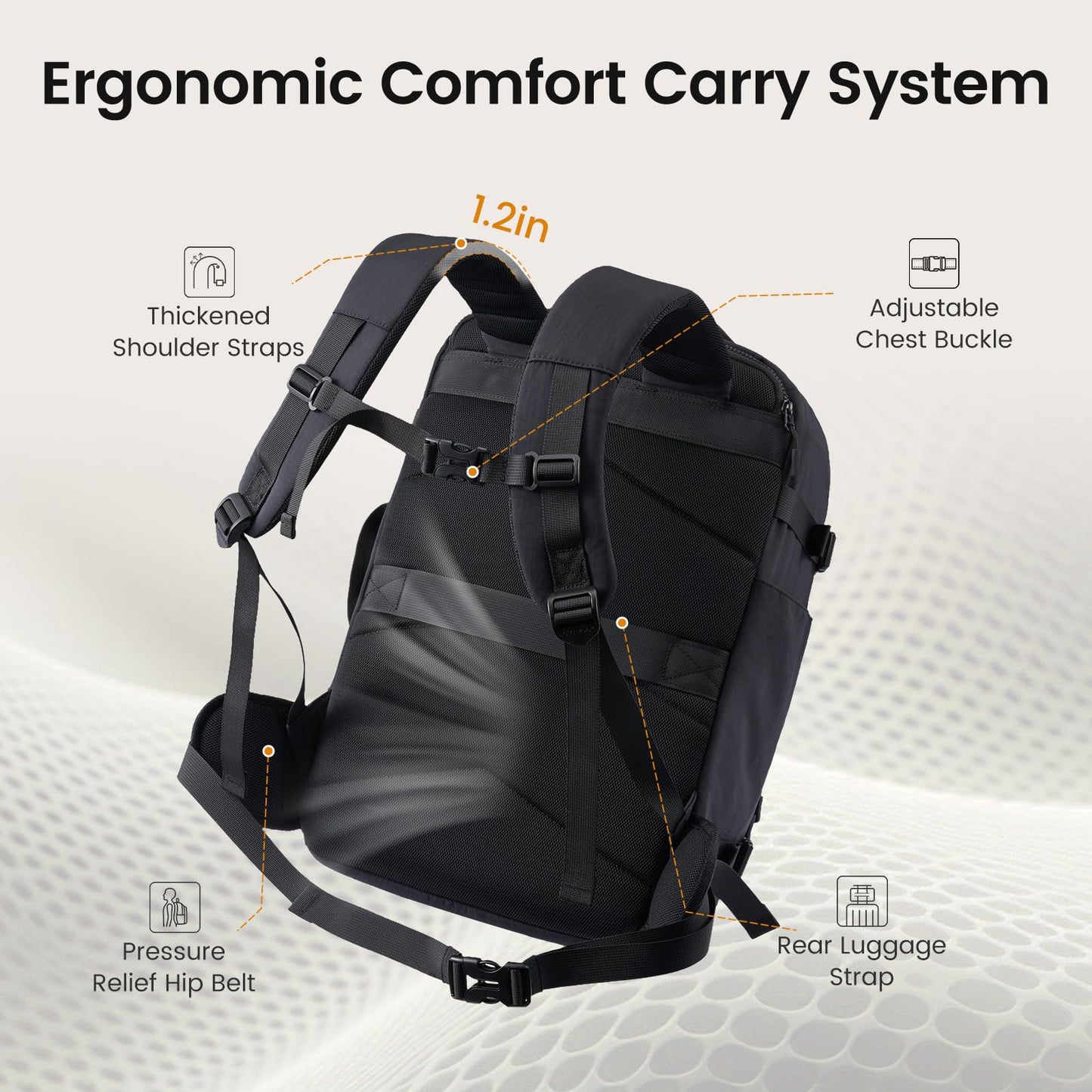 LOVEVOOK Travel Backpack for Women Men, Airline Approved Carry On Luggage