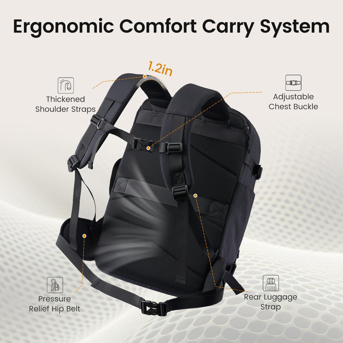LOVEVOOK Travel Backpack for Women Men, Airline Approved Carry On Luggage