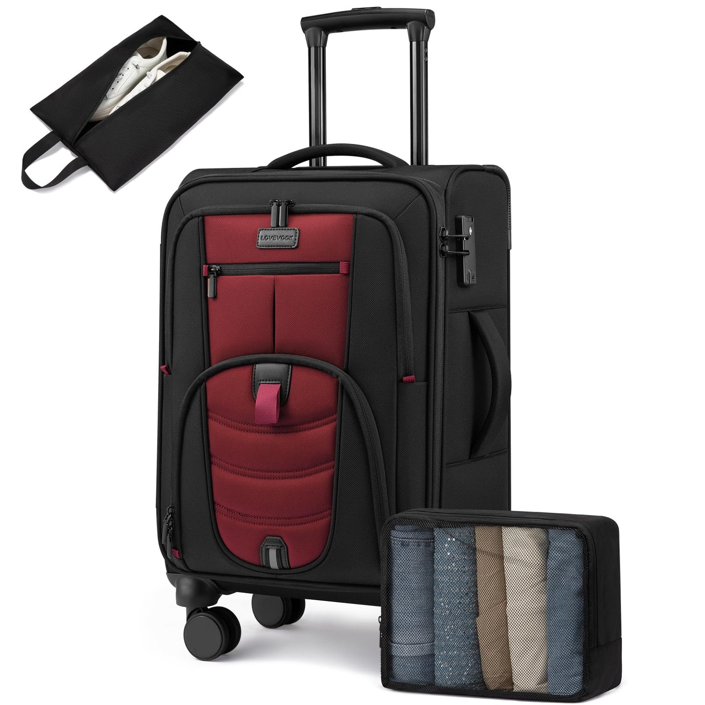 Carry On Luggage 22x14x9 Airline Approved with TSA Lock for Business Trip