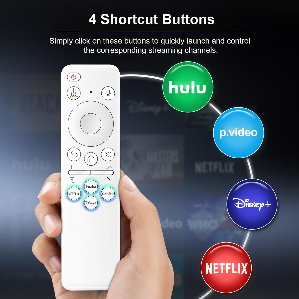 Universal-TV-Remote-Control for Samsung LG Vizio Roku TCL Hisense Sony TVs
