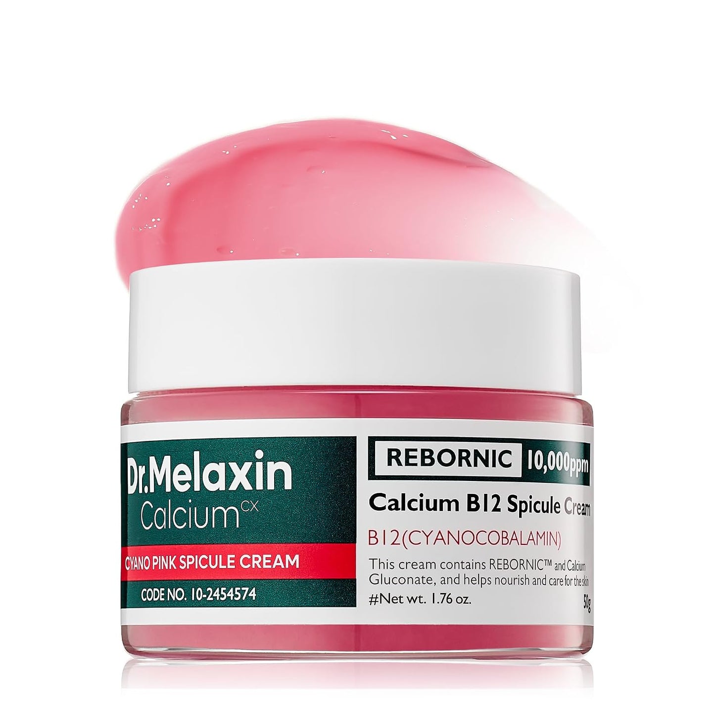 Dr.Melaxin Cyano Pink Spicule Cream with Calcium & Vitamin B12, Spicule Treatment for Dark Circles & Fine Lines, Niacinamide for Hydrating & Firming, 1.69 fl.oz