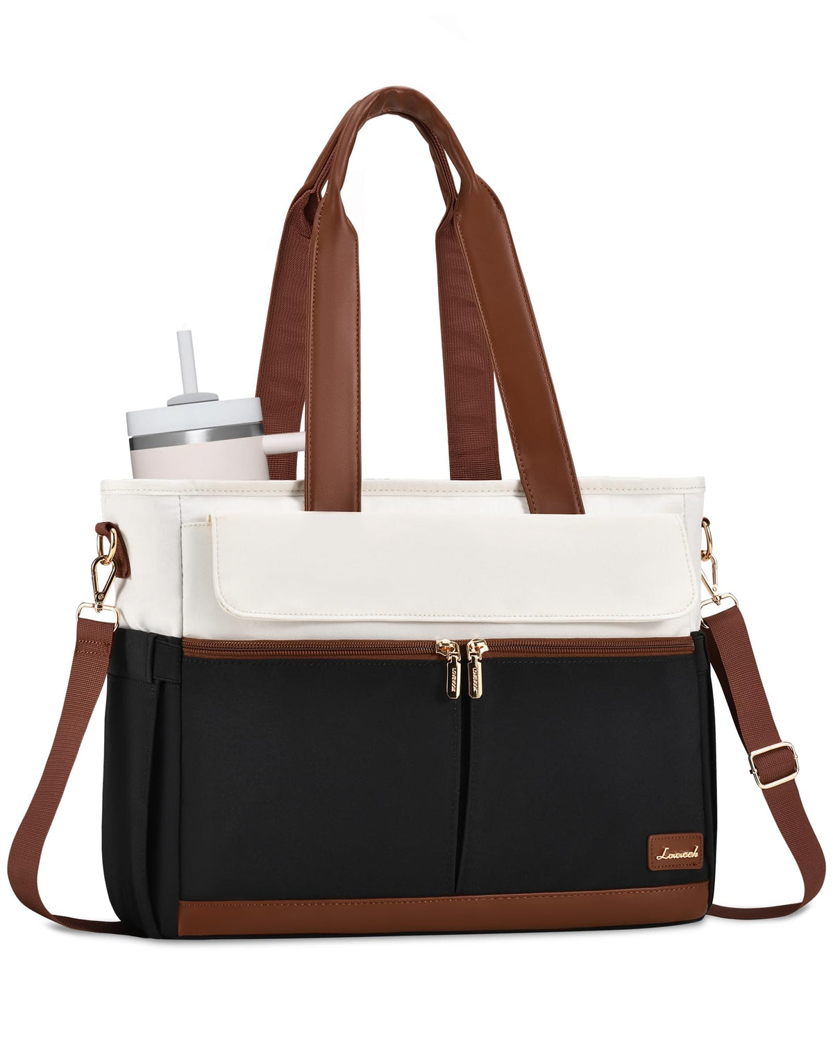 LOVEVOOK Lunch Tote Bag for Women, Work Laptop Bag with Lunch Compartment