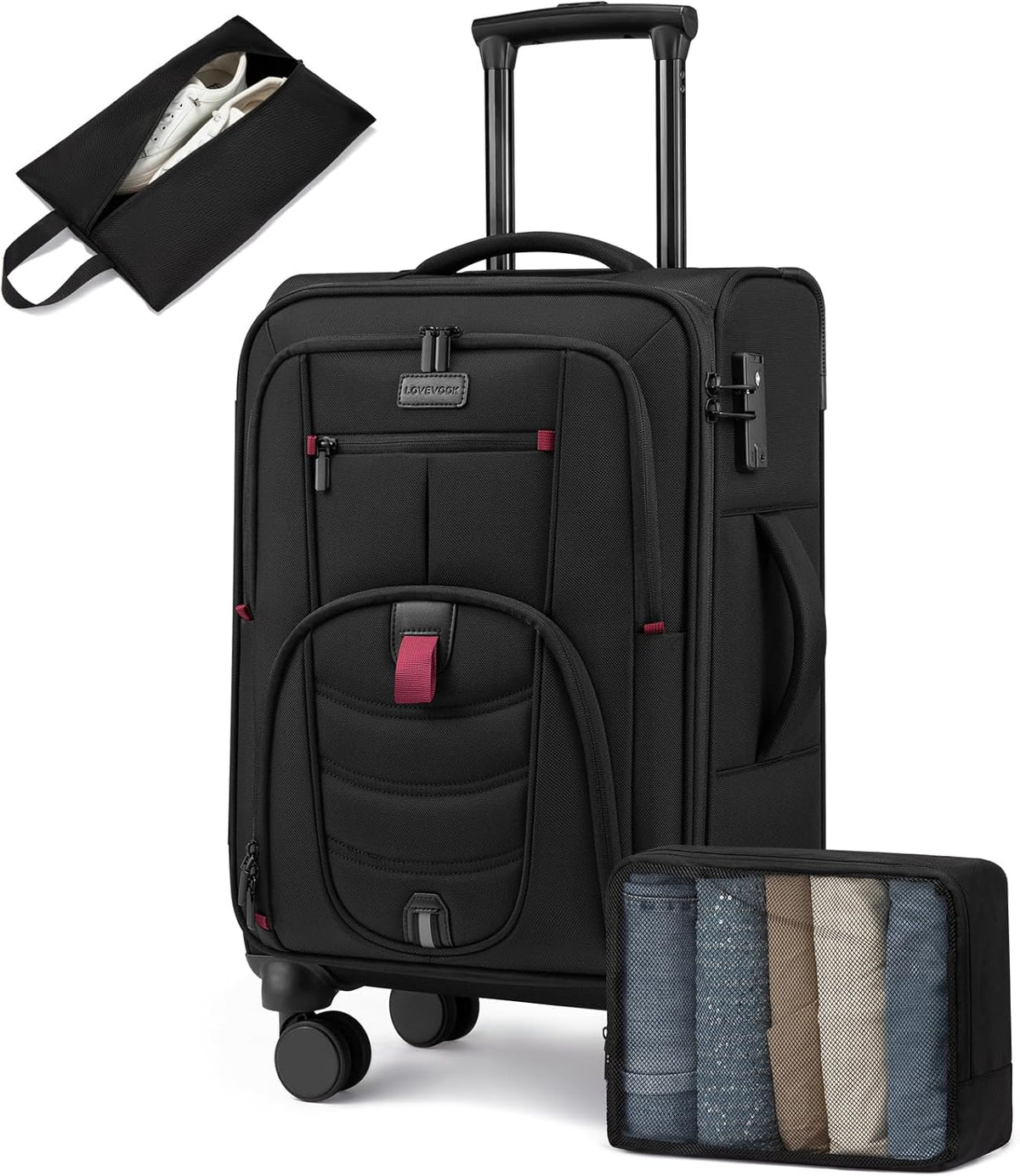 Carry On Luggage 22x14x9 Airline Approved with TSA Lock for Business Trip