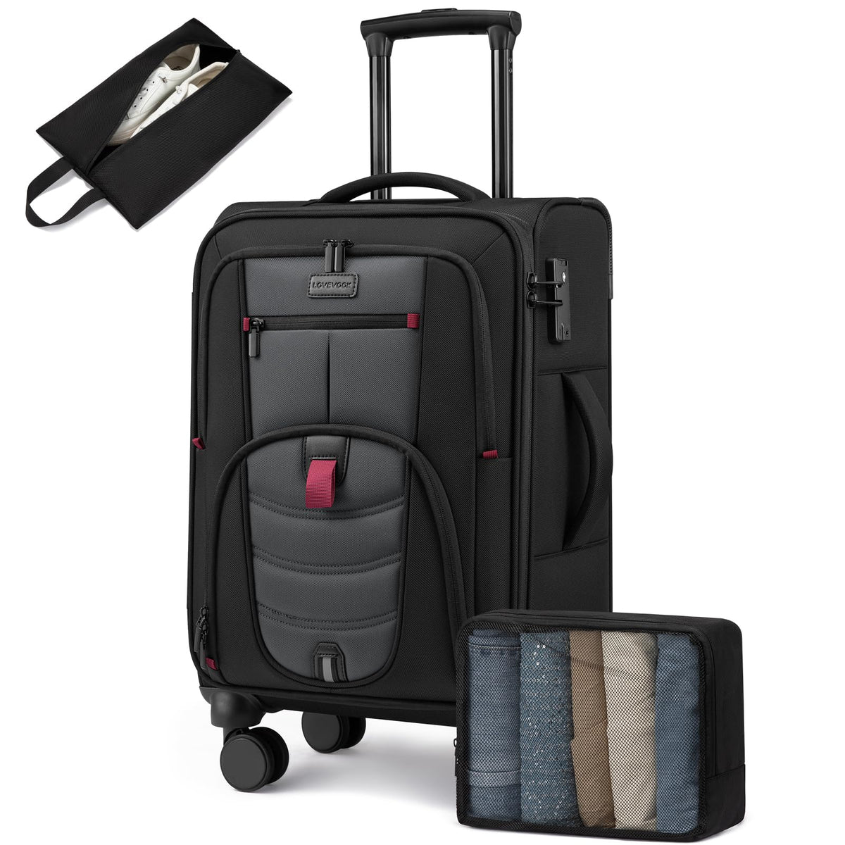 Carry On Luggage 22x14x9 Airline Approved with TSA Lock for Business Trip