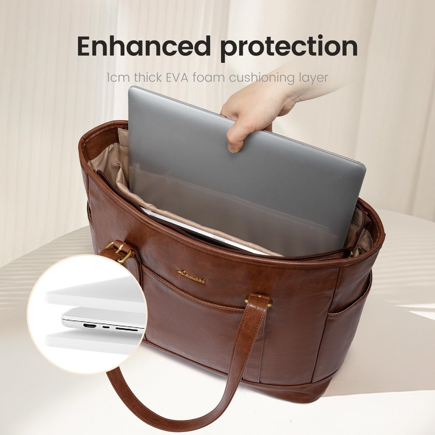 LOVEVOOK Laptop Work Tote Bag for Women,Teacher Computer Briefcase Business Shoulder Bag for Office Travel Gift