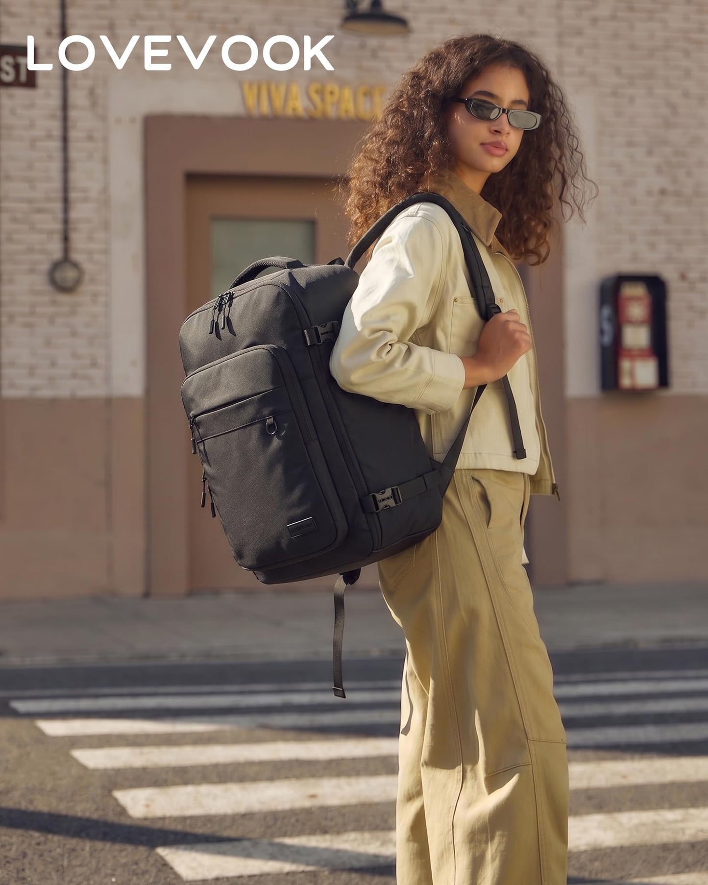 LOVEVOOK 40L Travel Backpack for Women Men, Carry on Backpack for Travel