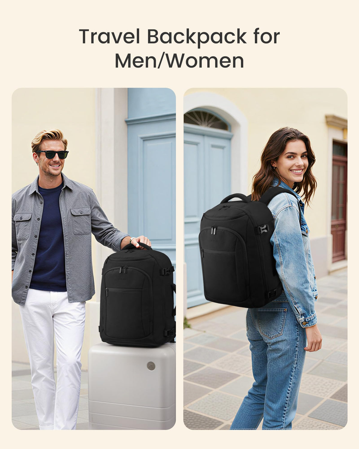 LOVEVOOK 40L Travel Backpack for Women & Men, Airline Approved Carry On Bag