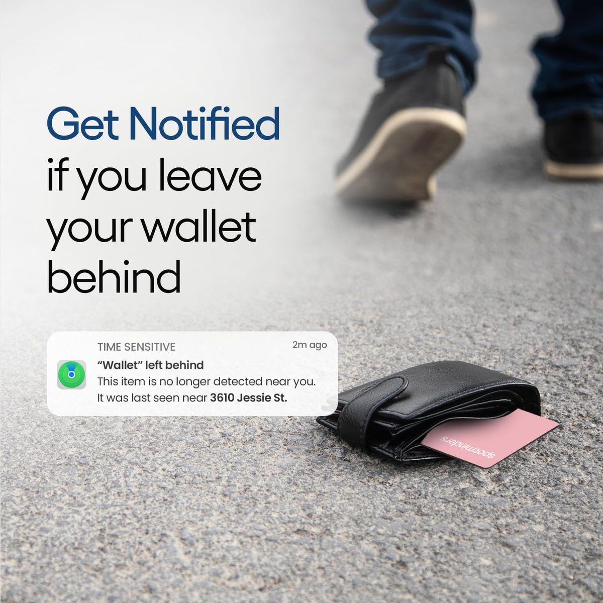 SPOTMINDERS Apple MFi Certified Wallet Tracker 2-Pack Black & Pink (iOS Only) Travel Pack for Couples 0.07in Works with Apple Find My Rechargeable Tracking Card Slim Item Finder for Luggage, Passport