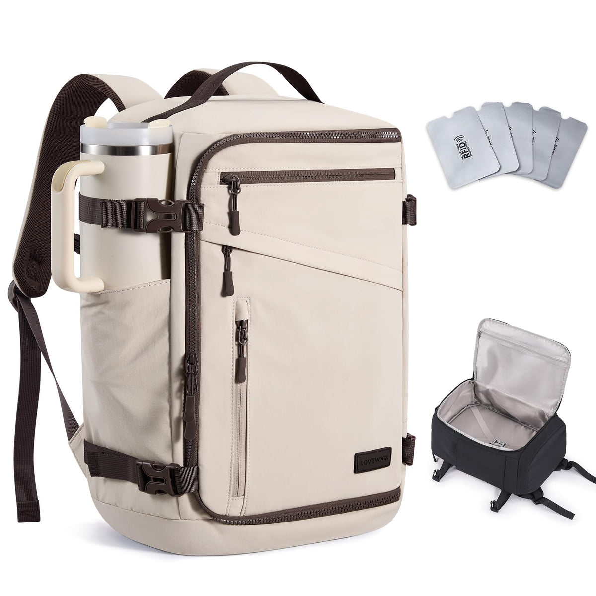 LOVEVOOK Travel Backpack for Women Men, Airline Approved Carry On Luggage