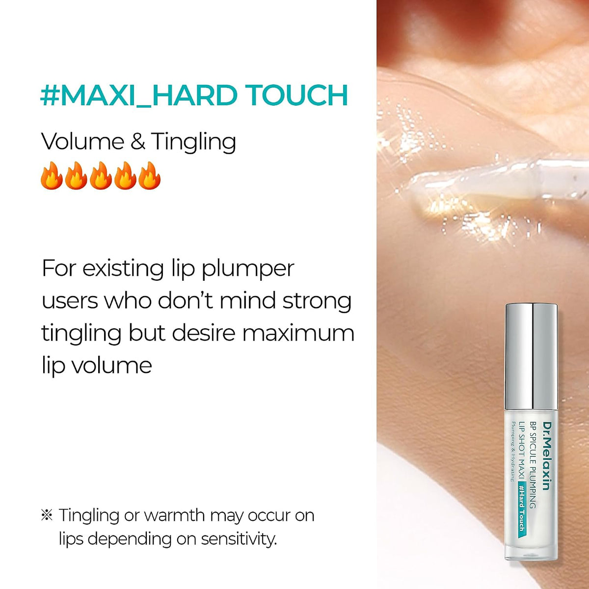 Dr.Melaxin BP Spicule Plumping Lip Shot Maxi – Microneedle Lip Plumper for Fuller Lips & Smooth Texture, Hyaluronic Acid & Peptides for Volume & Fine Line Care, Korean Lip Treatment