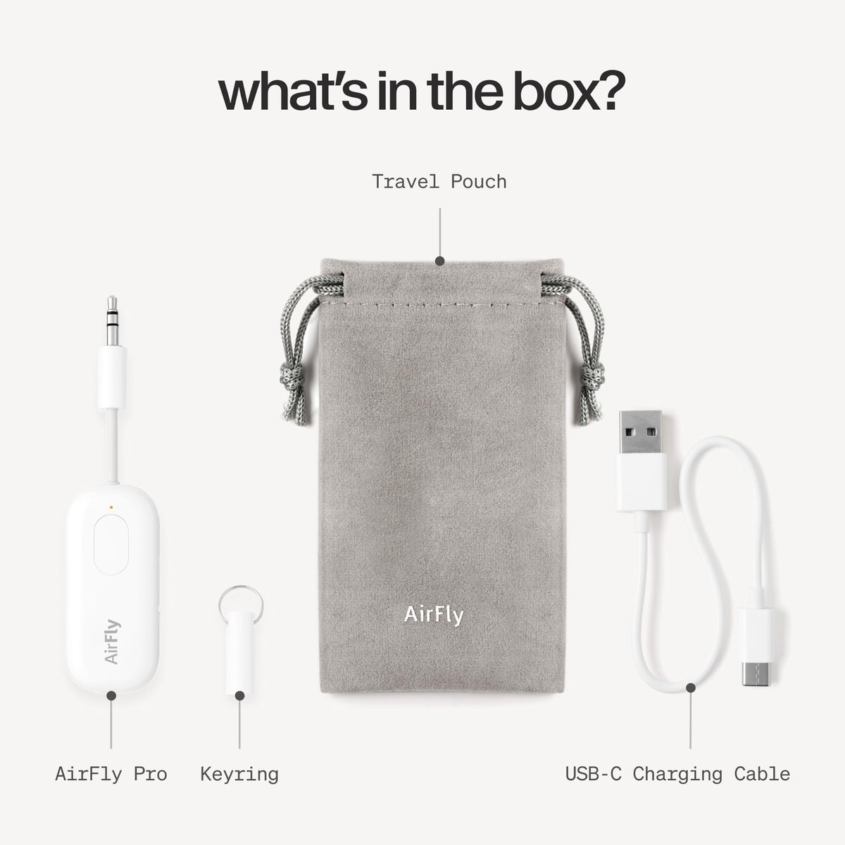Twelve South AirFly Pro 2, Bluetooth Adapter, Pair 2 AirPods, Black Ice