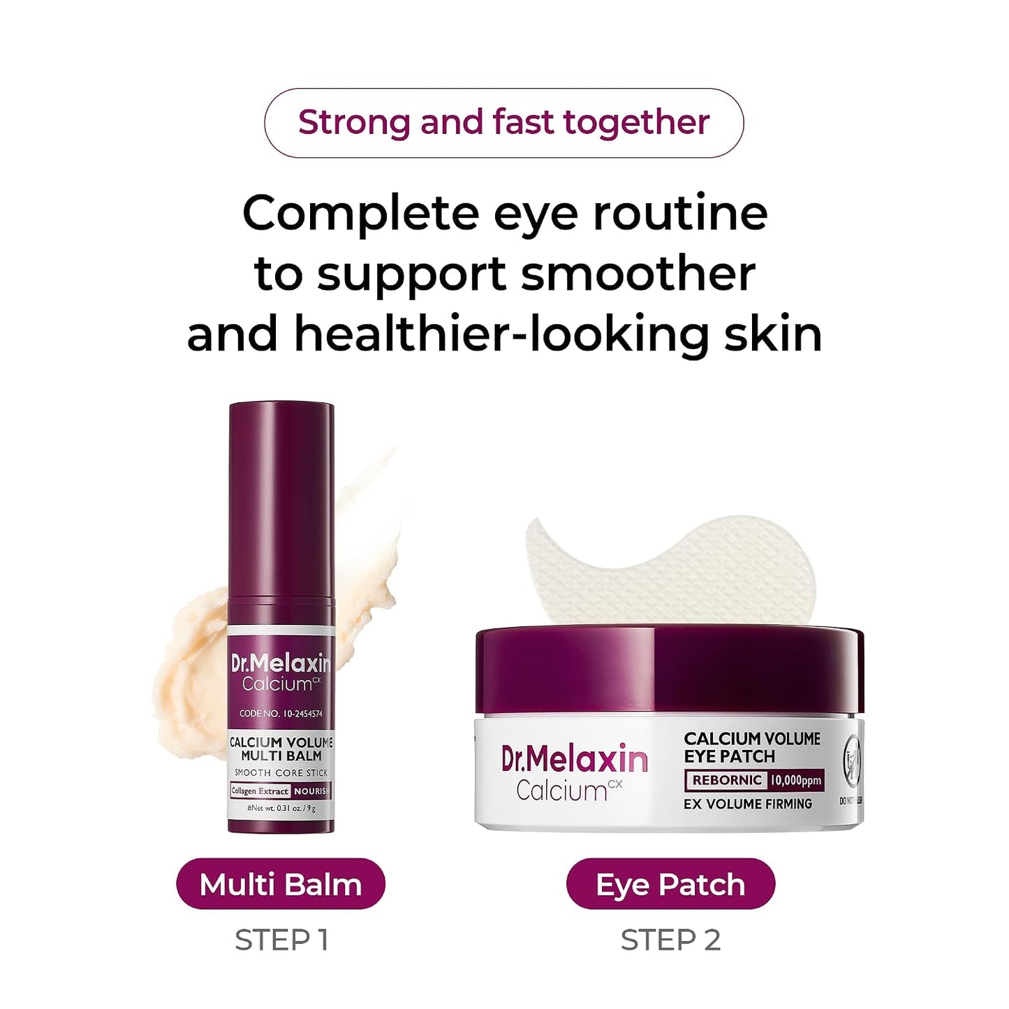 Dr.Melaxin Collagen Multi Balm Stick, Calcium & Adenosine Korean Wrinkle Stick for Eye, Neck & Face, Firming Collagen Stick, Under Eye Balm for Dark Circles & Depuffing, Korean Skin Care, 0.31 oz