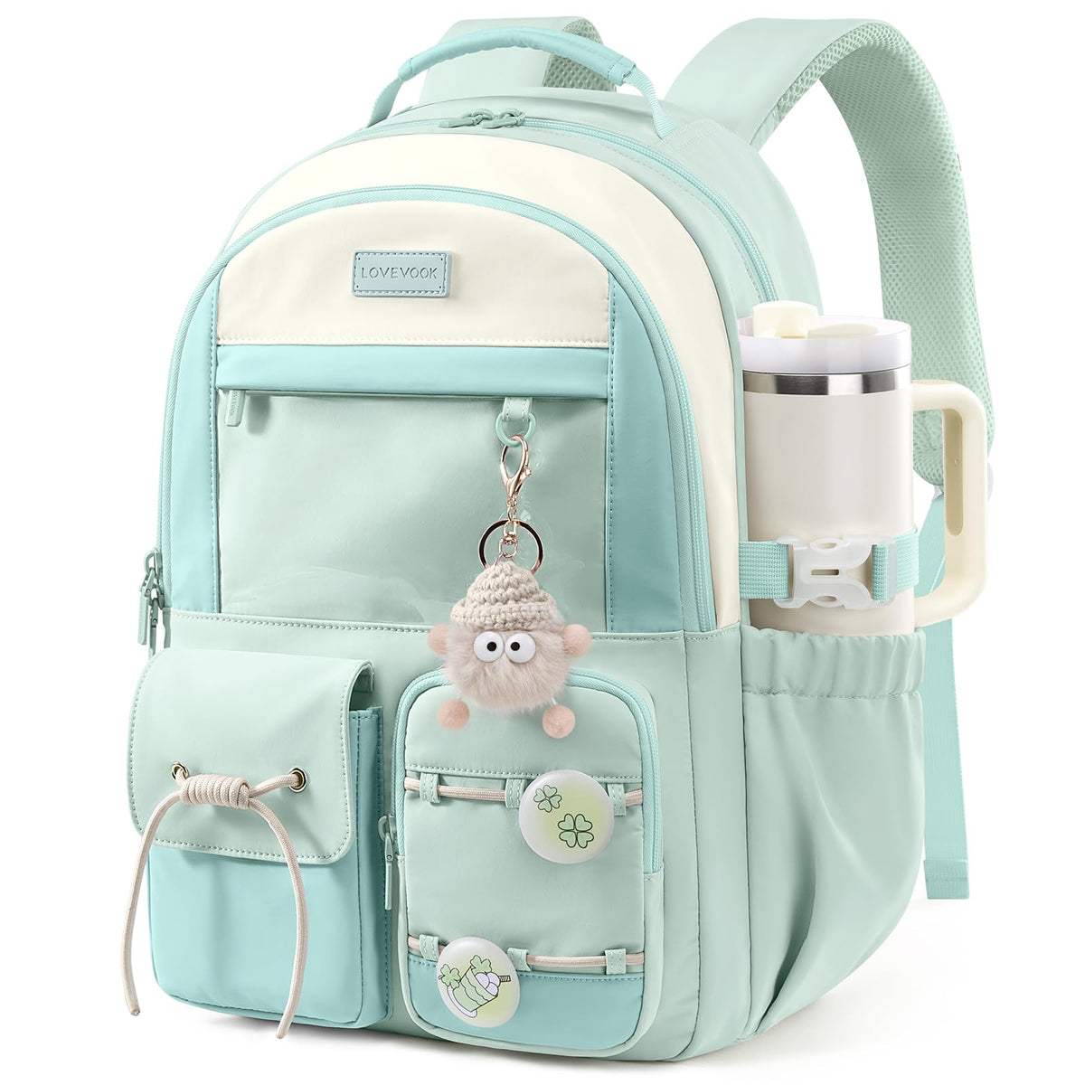 LOVEVOOK School Backpack for Girls Ages 8-16,Cute Student Bookbag for Kids