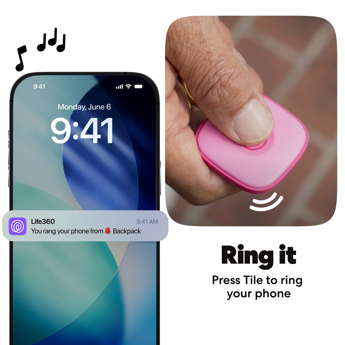 Life360 Tile - Bluetooth Tracker, Keys Finder and Item Locator for Keys, Bags and More. Phone Finder. Both iOS and Android Compatible. 1-Pack (Black)