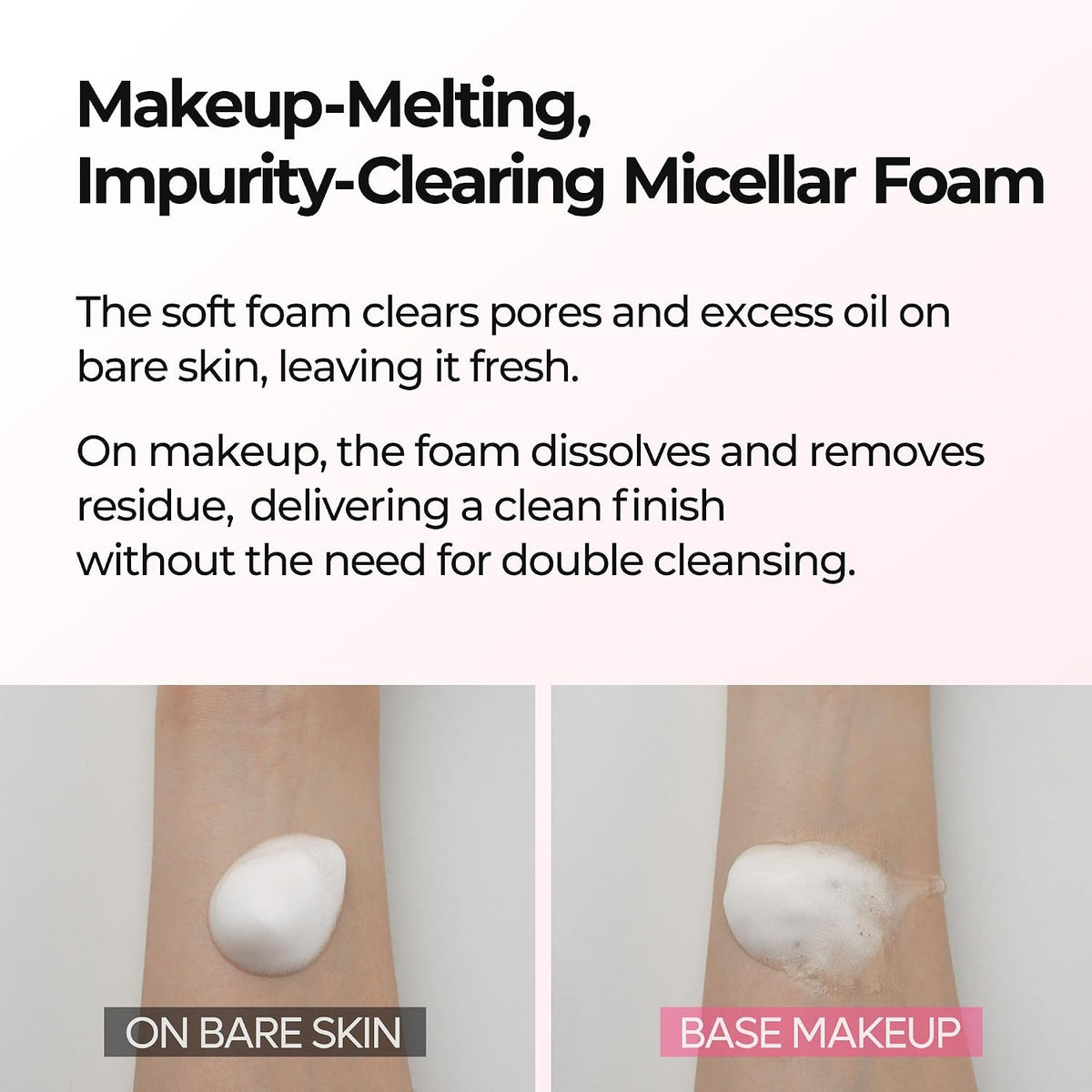 Dr.Melaxin Melting Bubble Foaming Cleanser - Micellar Makeup Remover Face Wash with Calamine and Niacinamide, No Double Cleansing Needed, Gentle Foam Cleanser for Sensitive Skin, K-Beauty