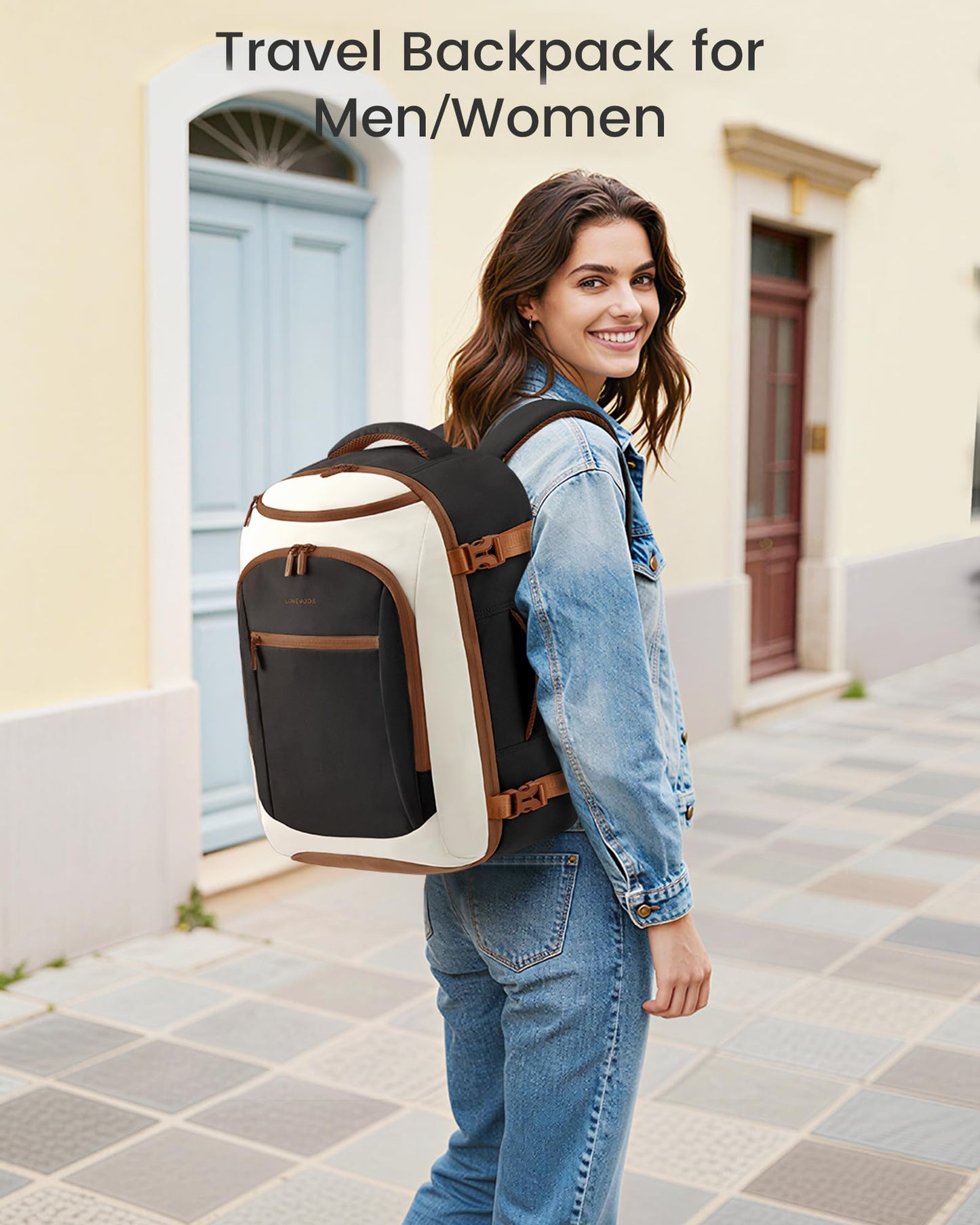 LOVEVOOK 40L Travel Backpack for Women & Men, Airline Approved Carry On Bag