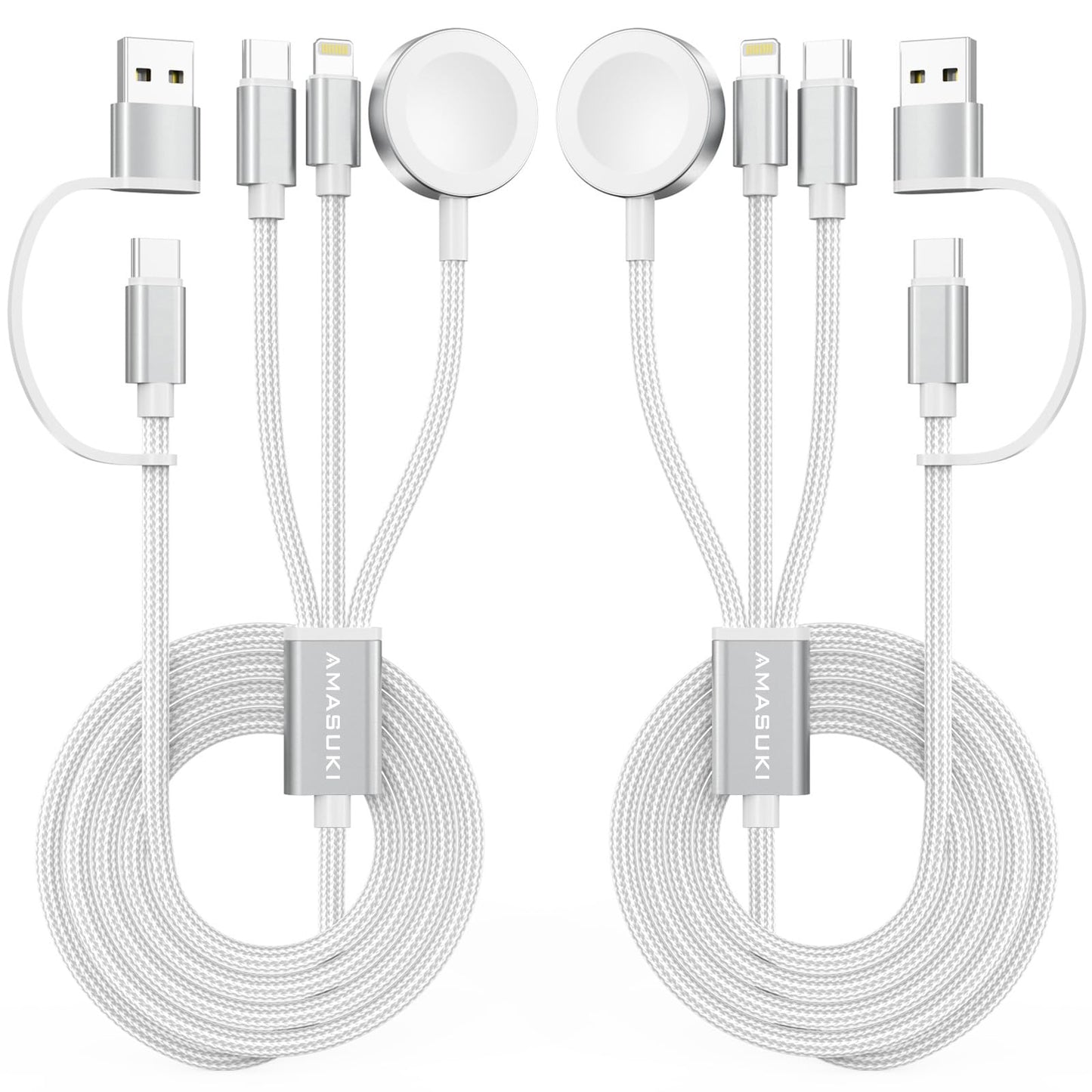 Travel Essentials,3 in 2 USB C Cable for Apple Watch Charger,iPhone Charger,Multi Charging Cable,Cruise Vacation Camping Essentials,Portable for iWatch Series 11-2/Ultra/SE & iPhone 17-12,Car,Pink