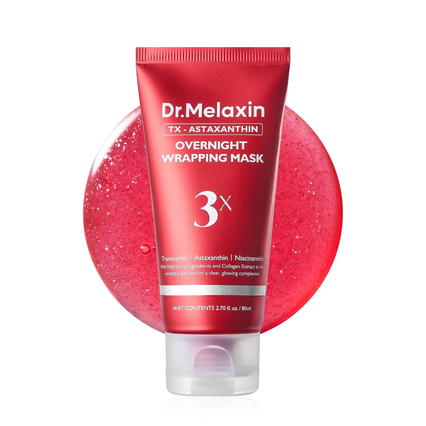 Dr.Melaxin TX Astaxanthin Overnight Wrapping Peel-Off Mask – Skin Tone Improving, Hydrating & Firming Overnight Face Mask for Glow & Texture Refinement