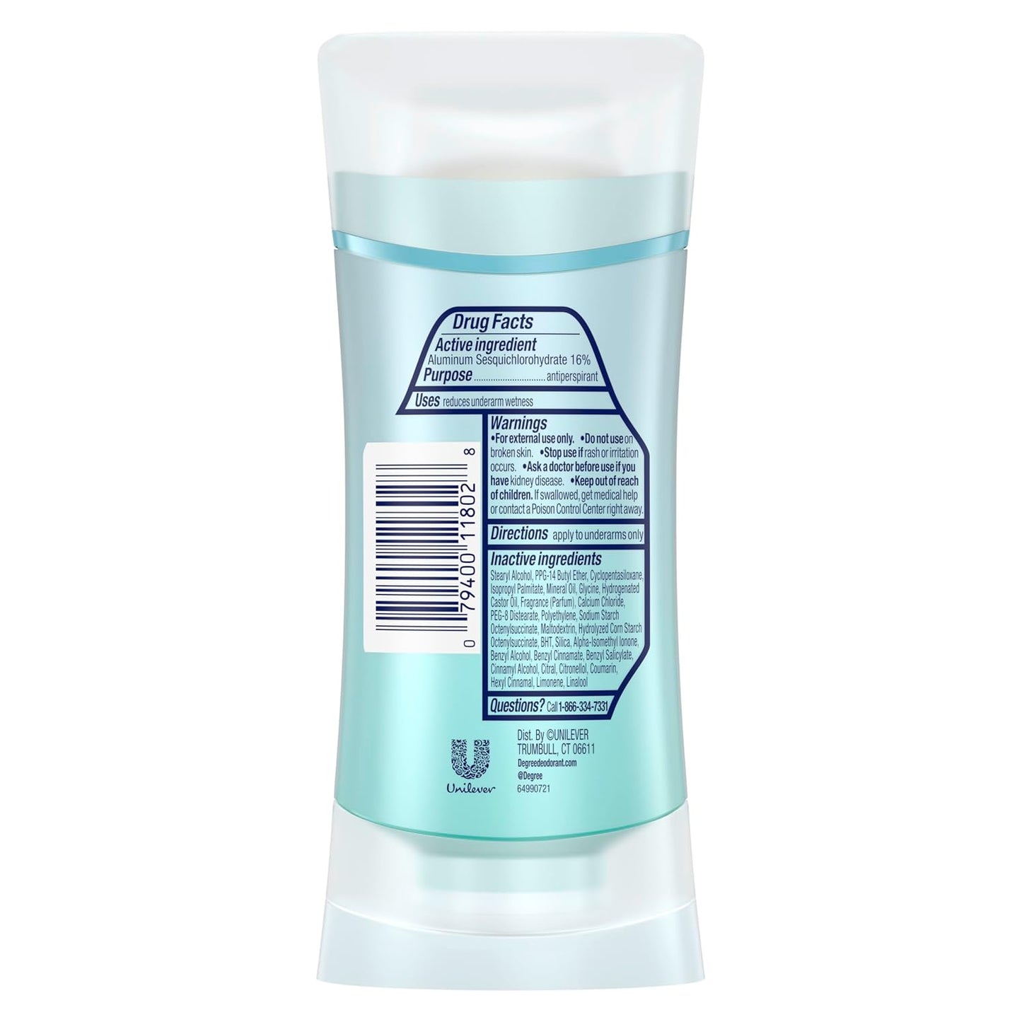 Degree Advanced Protection Antiperspirant Deodorant Shower Clean 72H 2.6 oz