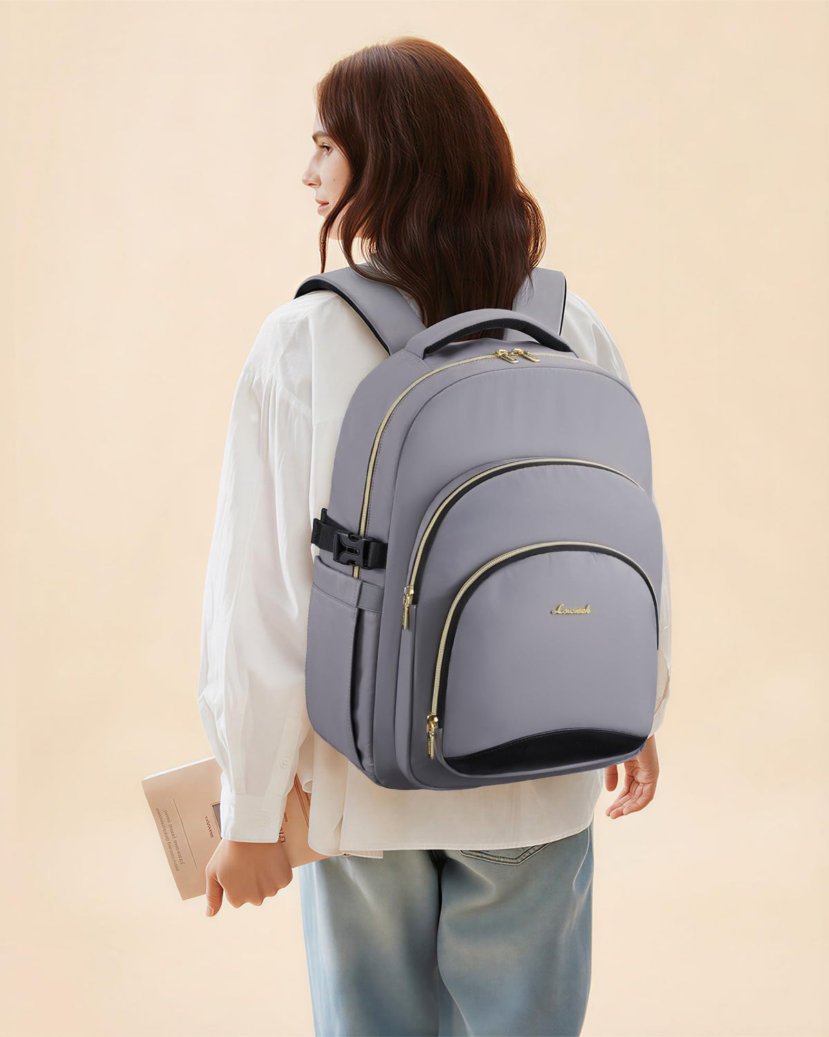 LOVEVOOK Laptop Backpack for Women, 15.6-Inch Work Backpack, Back to School Bookbag for College Student Teen Girls, Casual Personal Item Travel Bag Business Computer Daypack for Teacher Nurse, Gift