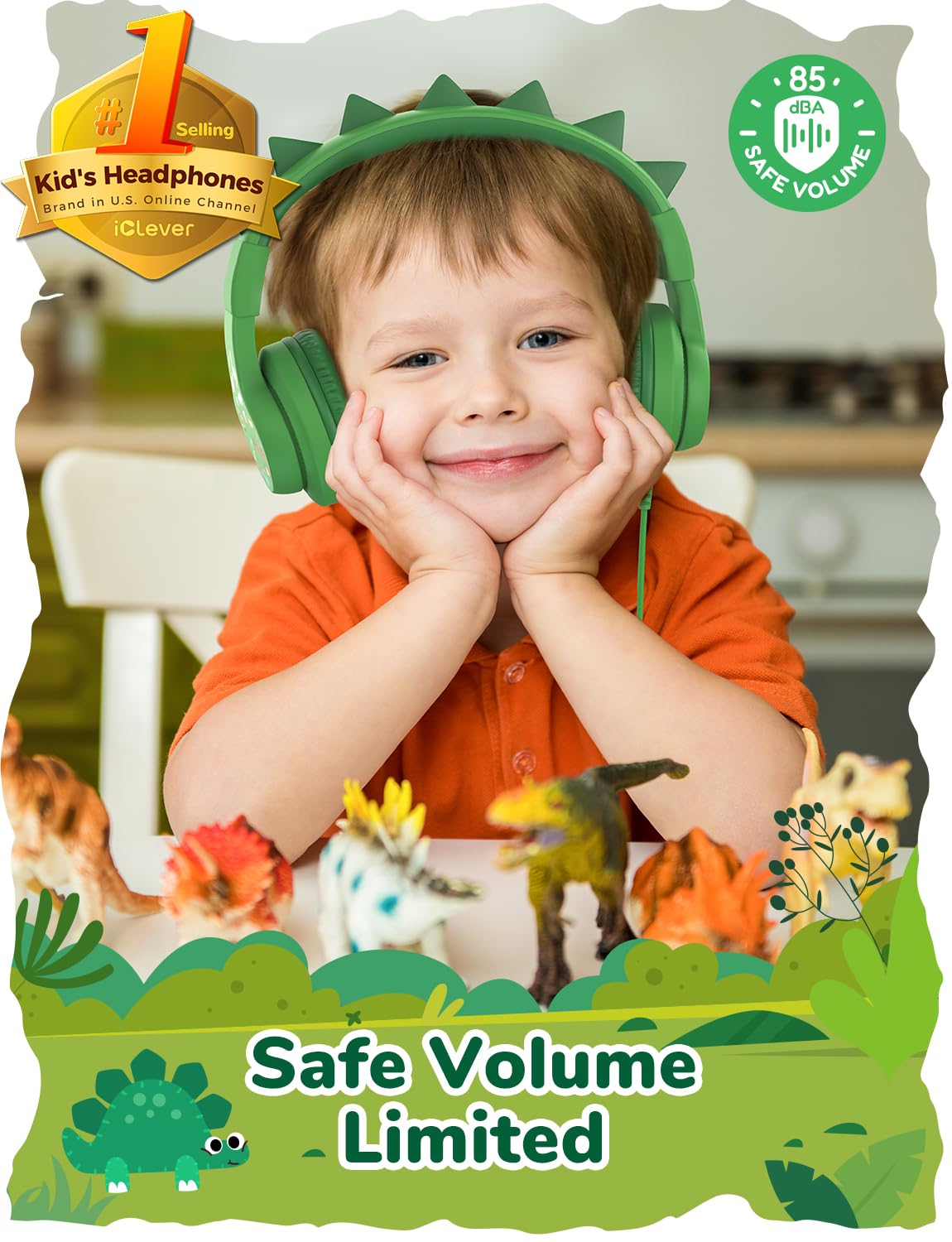 iClever HS19S Kids Headphones for School, Over-Ear for Toddler Boys Girls