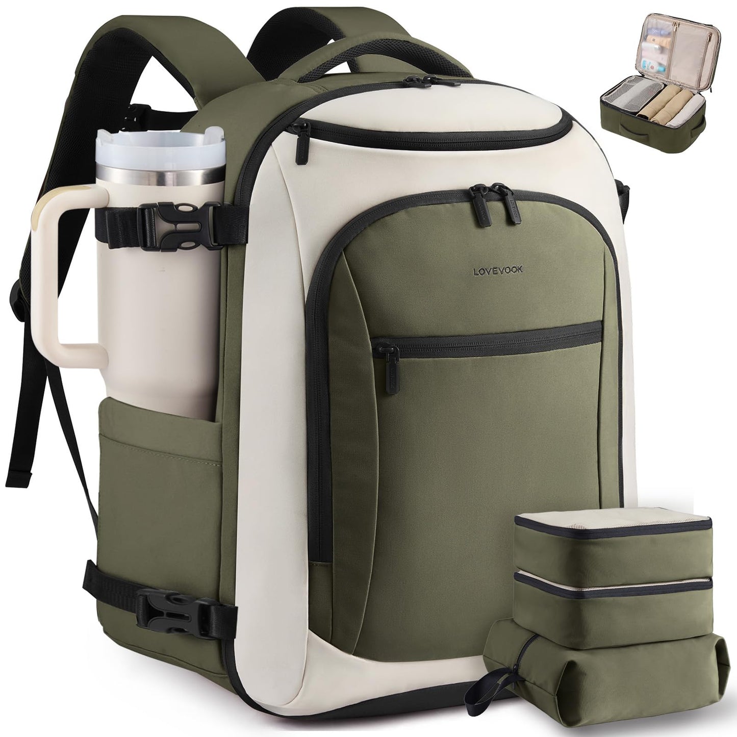 LOVEVOOK 40L Travel Backpack for Women & Men, Airline Approved Carry On Bag