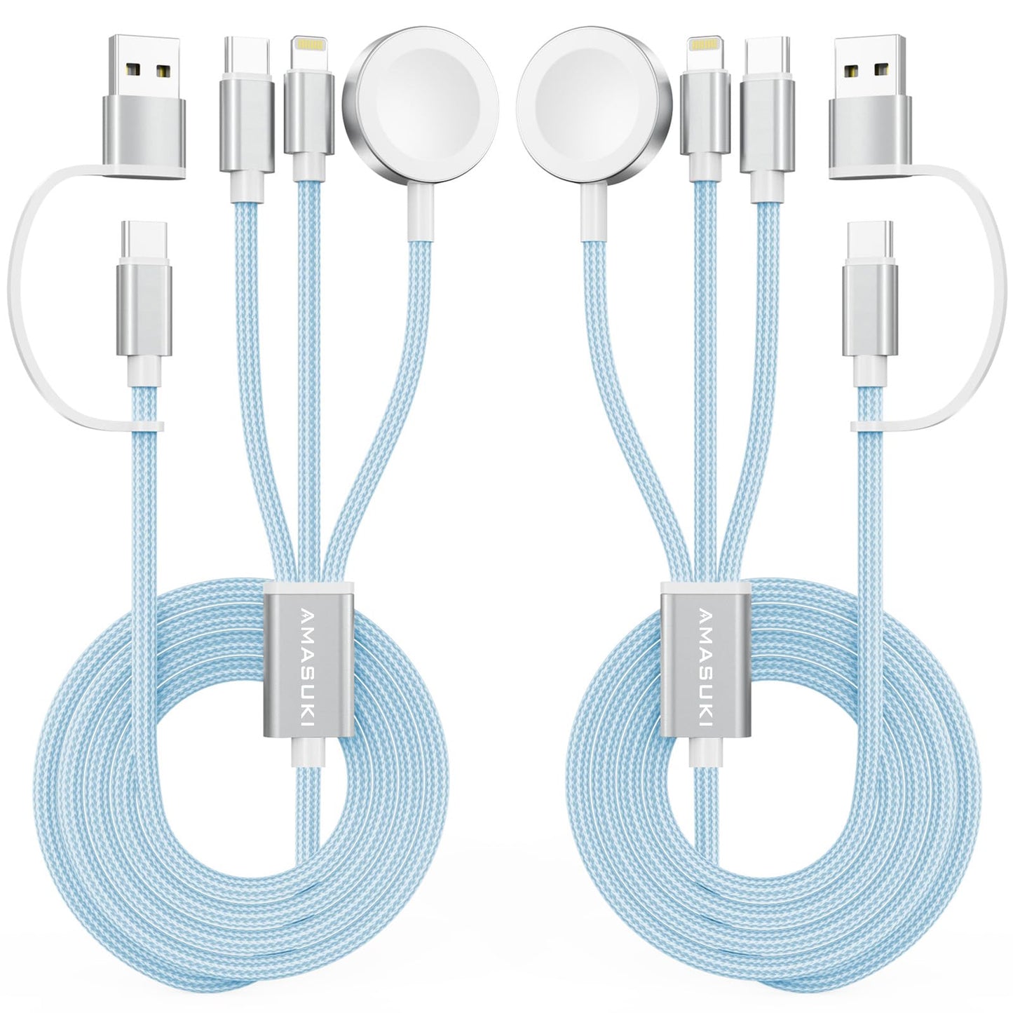Travel Essentials,3 in 2 USB C Cable for Apple Watch Charger,iPhone Charger,Multi Charging Cable,Cruise Vacation Camping Essentials,Portable for iWatch Series 11-2/Ultra/SE & iPhone 17-12,Car,Pink