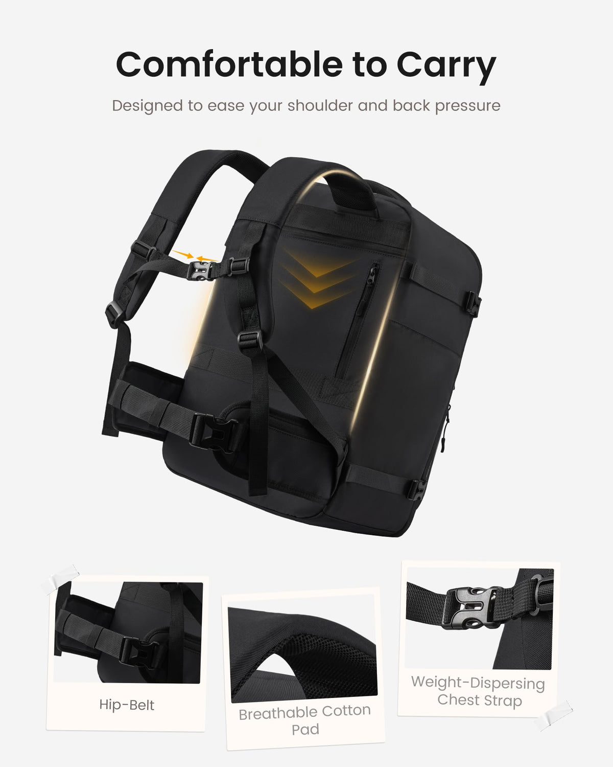 LOVEVOOK 40L Travel Backpack for Women Men, Carry on Backpack for Travel