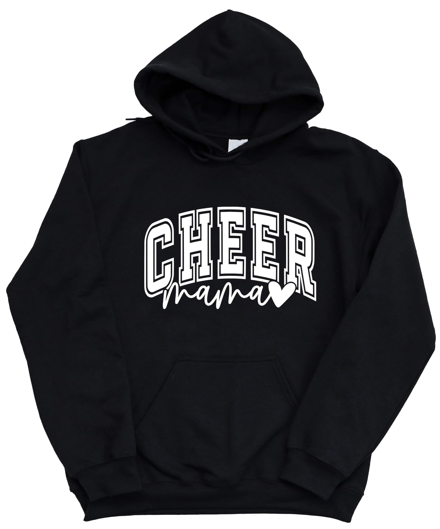 Olive Loves Apple Cheer Mama Hoodie for Women Cheerleading Mom Game Day Pullover Cheer Competition Sweatshirt
