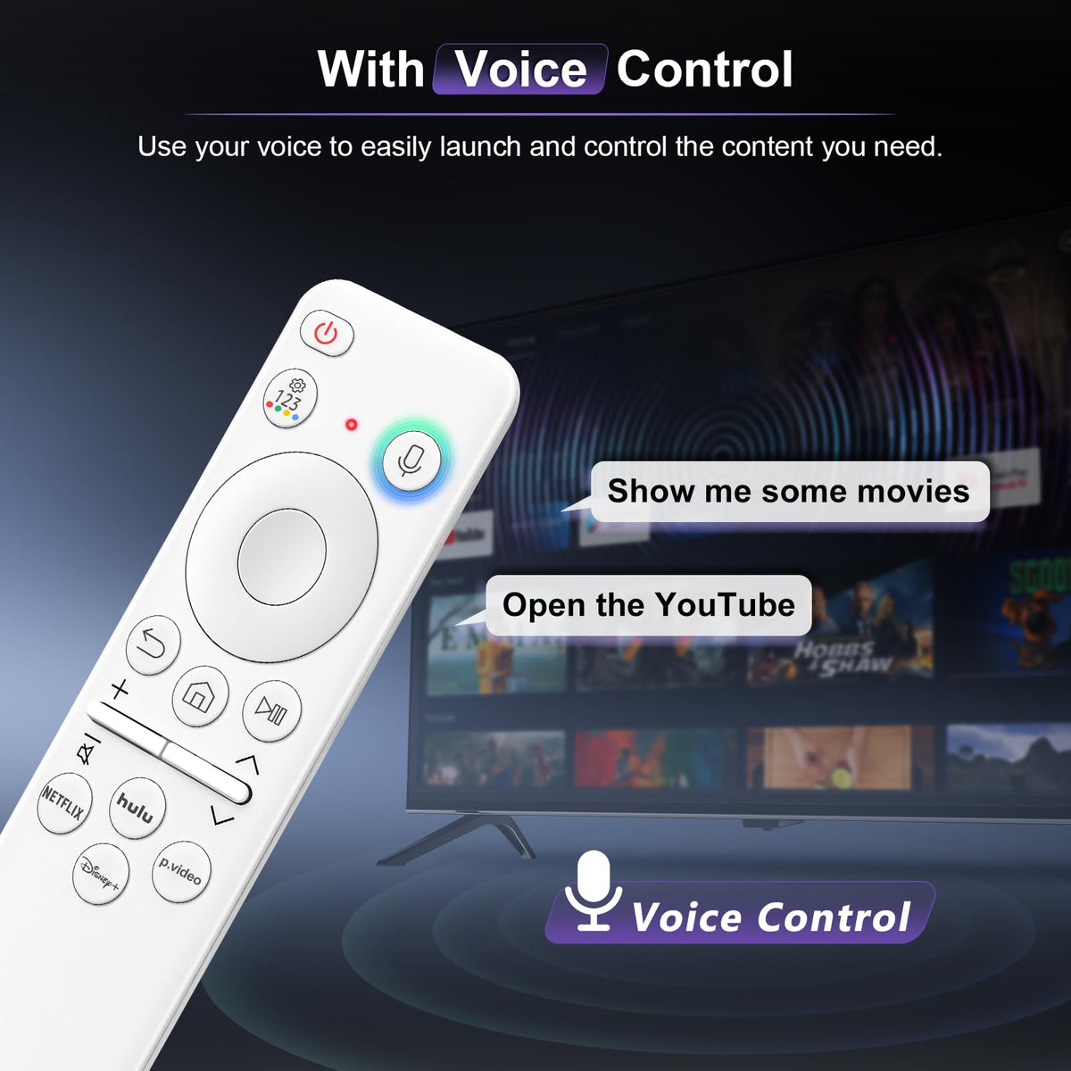 Universal-TV-Remote-Control for Samsung LG Vizio Roku TCL Hisense Sony TVs