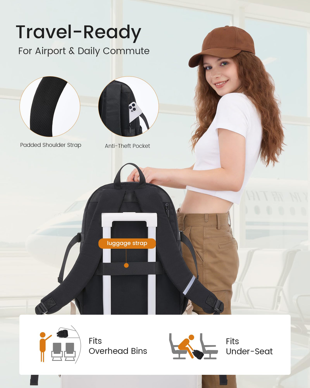 LOVEVOOK School Backpack for Teen Girls, Large Capacity College Bookbag with Water Bottle Holder, Cute Laptop Backpack Purse for Women, Lightweight Casual Travel Backpack, Gift for Her, Beige-Khaki