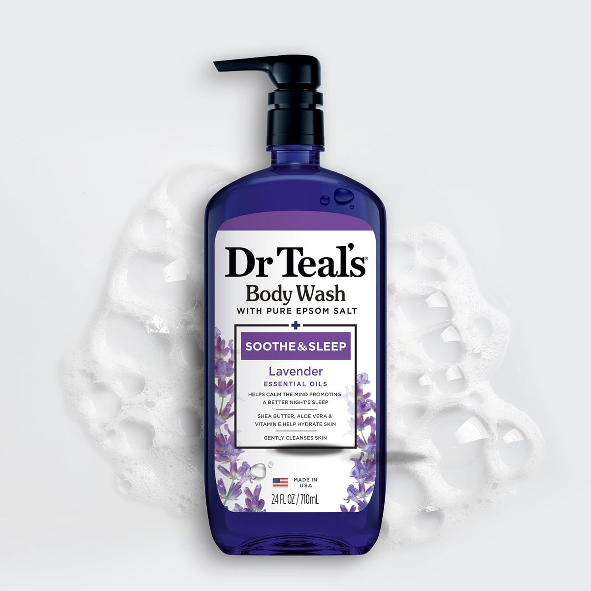 Dr Teal's Body Wash with Pure Epsom Salt, Relax & Relief with Eucalyptus & Spearmint, 24 fl oz (Pack of 2)