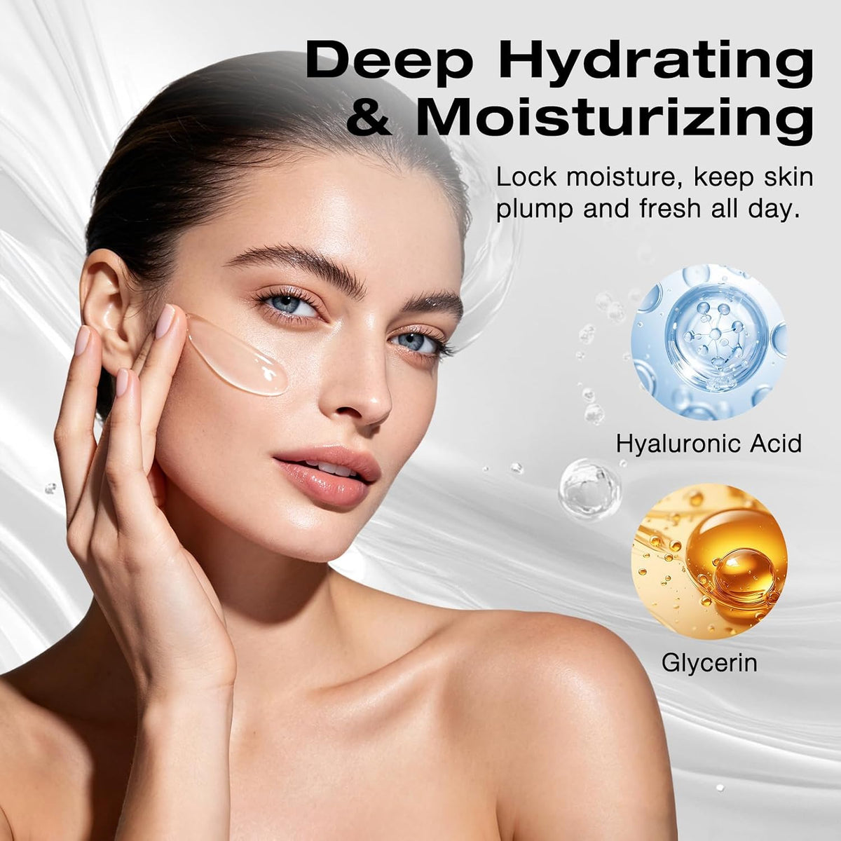 Collagen Peptide & Hyaluronic Acid Serum 0.68 fl oz,Only applicable to Shining Face Micro Infusion SkincareSystem,- 1 Month Supply