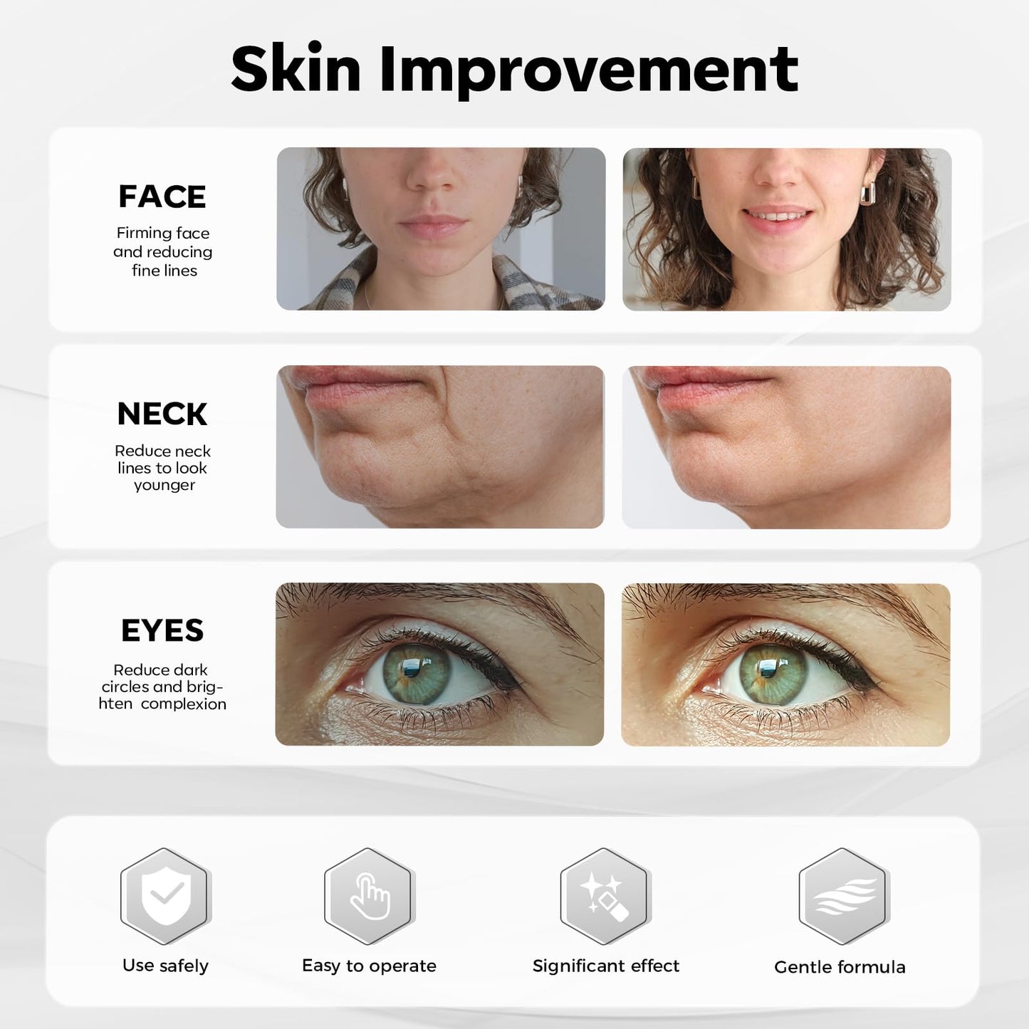 Micro Infusion System for Face & Neck-Micro Infusion Kit to Leave Skin Firmer & Smoother-0.25mm Facial Stamp with Collagen & Hyaluronic Acid Serum for At Home Glow and Anti-aging-3 Month Supply