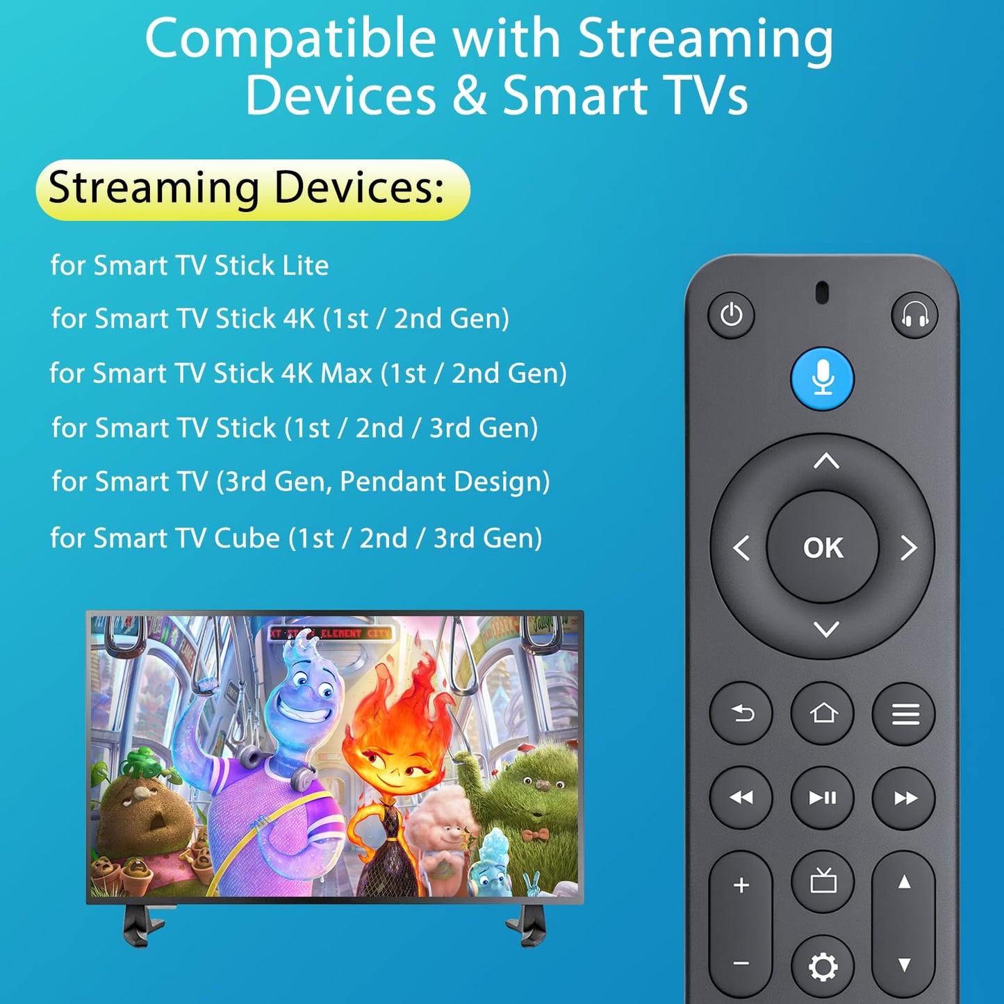 Universal-TV-Remote-Control for Samsung LG Vizio Roku TCL Hisense Sony TVs