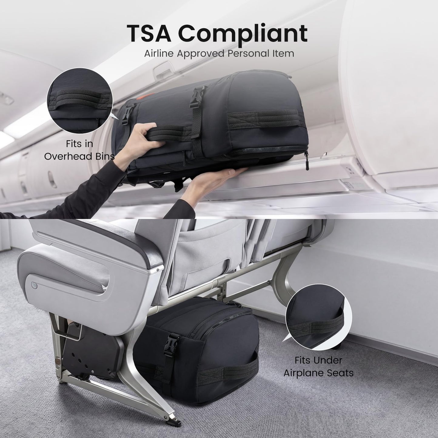 LOVEVOOK Travel Backpack for Women Men, Airline Approved Carry On Luggage