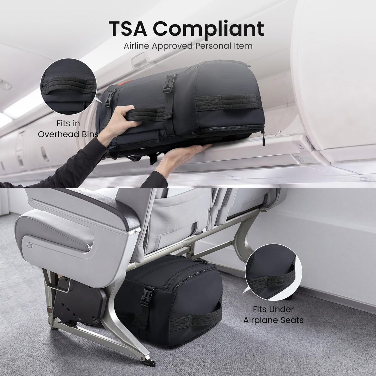 LOVEVOOK Travel Backpack for Women Men, Airline Approved Carry On Luggage