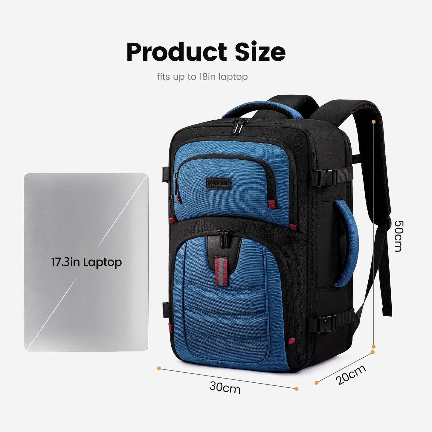 LOVEVOOK 40L Travel Backpack for Men - Airline Approved Carry On Backpack