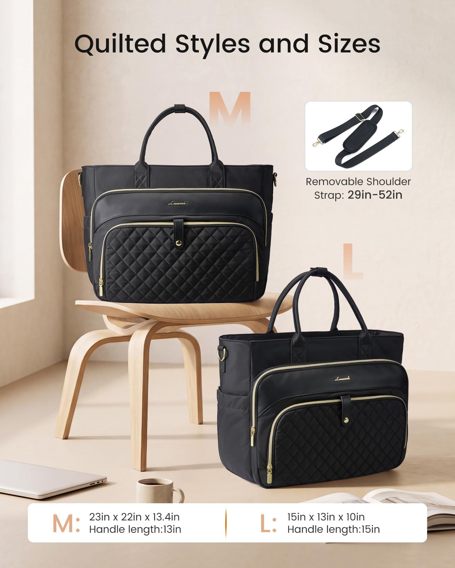 LOVEVOOK Laptop Bag for Women, Work Tote Computer Bag for Teacher Nurse