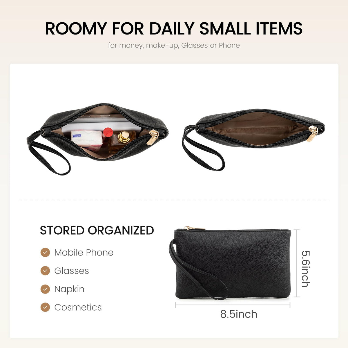 LOVEVOOK Laptop Tote for Women - 15.6 Inch Faux Leather Laptop Bag with Clutch, Large Capacity Office Purse Computer