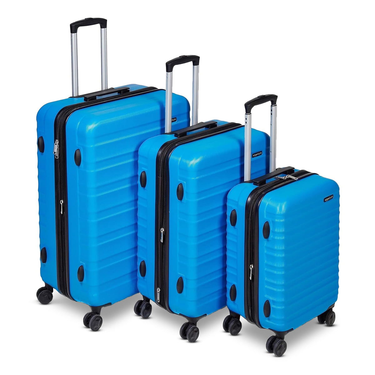 Amazon Basics 30" Hardside Large Checked Luggage, Hardshell Suitcase With Four Multi-directional Wheels, Expandable For Up to 15% More Space, Scratch-Resistant Shell, Black